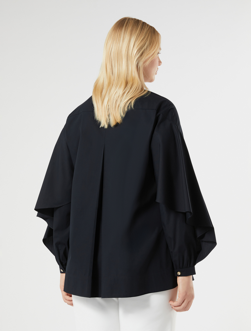 Cotton poplin tunic - BLACK - Marina Rinaldi - 4