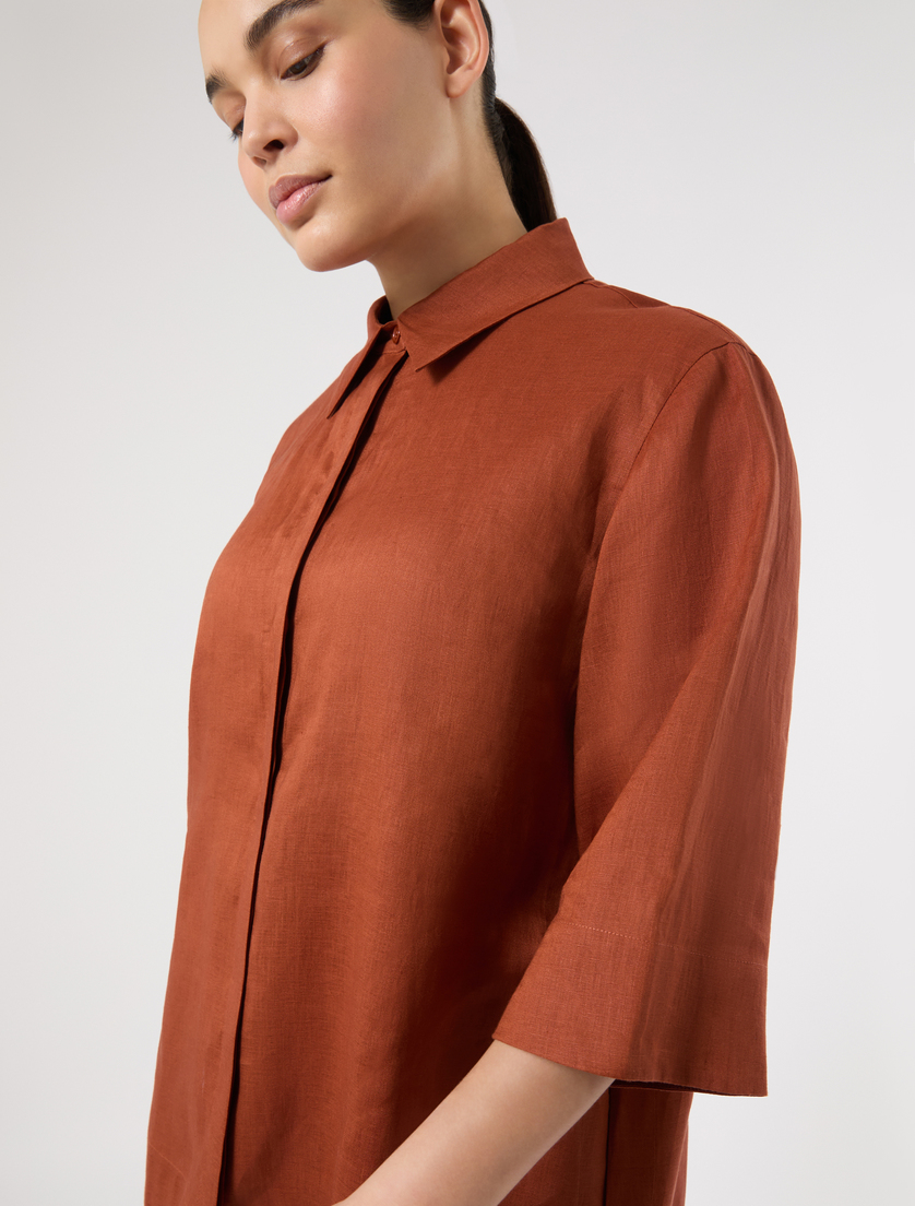 Linen canvas tunic - AMBER - Marina Rinaldi - 5
