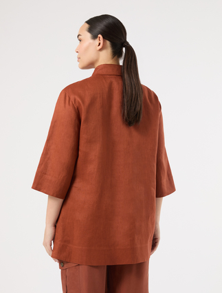 Linen canvas tunic - AMBER - Marina Rinaldi - 4