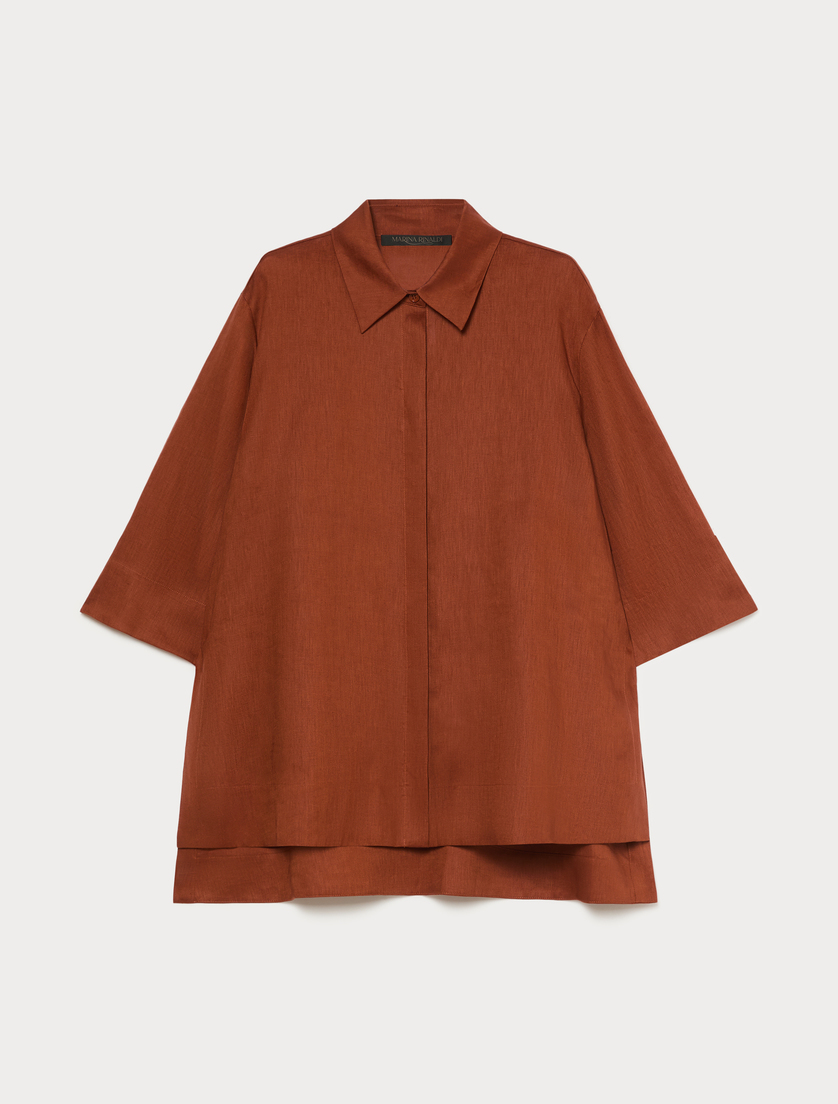 Linen canvas tunic - AMBER - Marina Rinaldi
