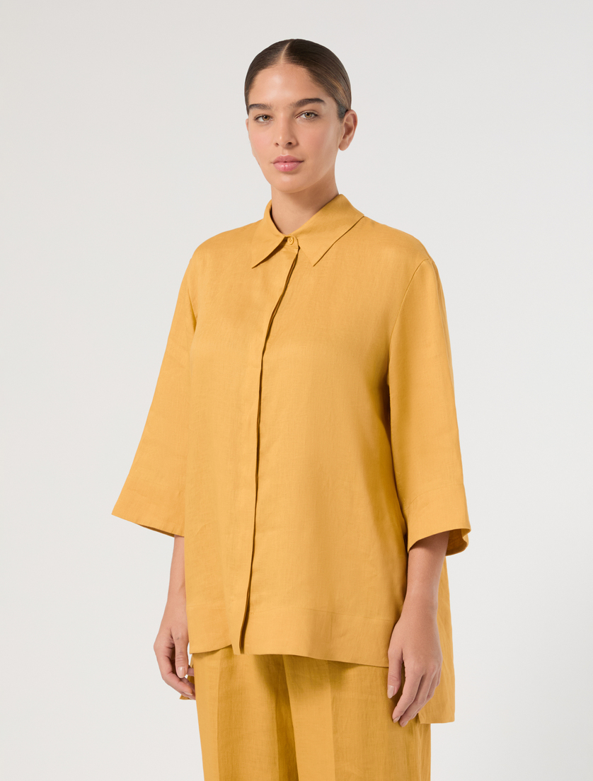 Linen canvas tunic - HONEY - Marina Rinaldi - 3