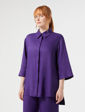 Tunique en toile de lin - VIOLET