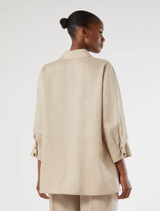 Tunika aus Leinencanvas - BEIGE - Marina Rinaldi - 4