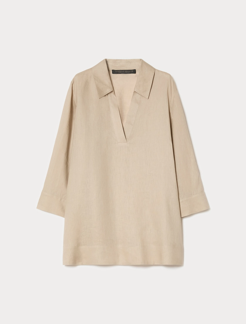 Tunika aus Leinencanvas - BEIGE - Marina Rinaldi