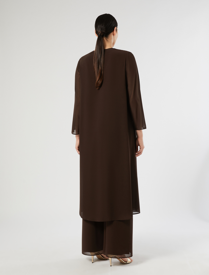 Long georgette tunic - DARK BROWN - Marina Rinaldi - 4