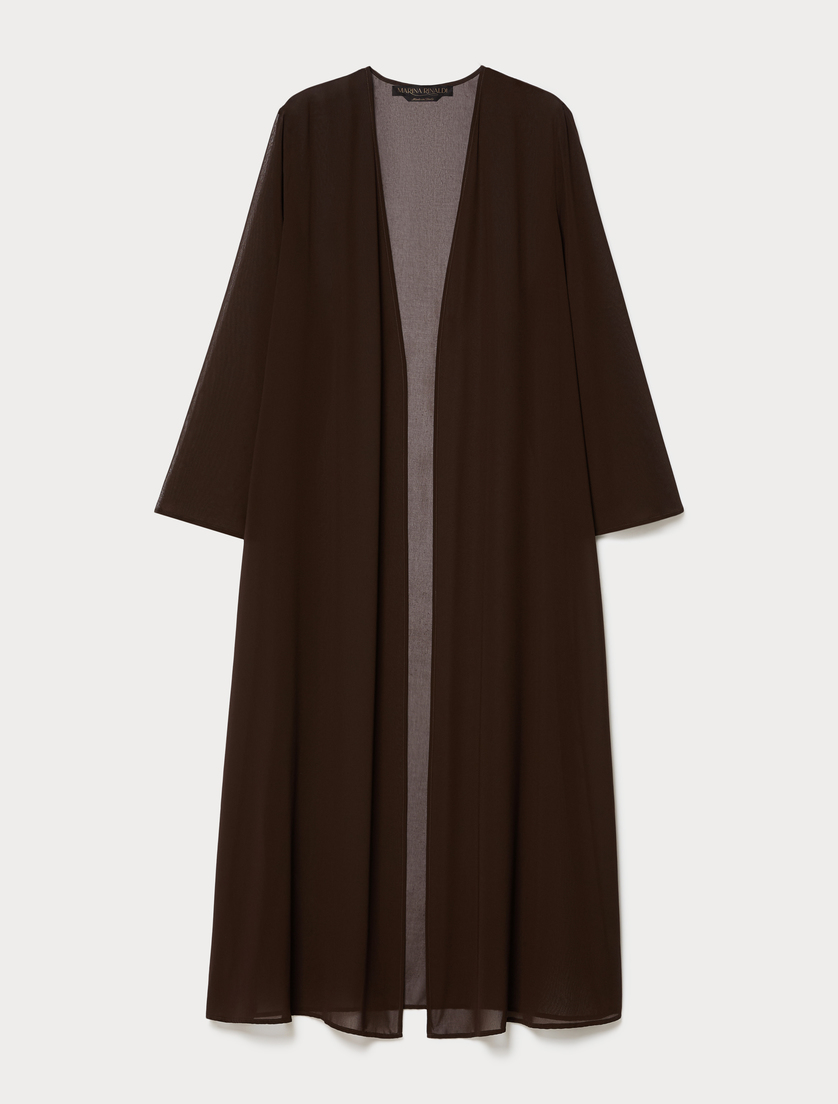 Long georgette tunic - DARK BROWN - Marina Rinaldi