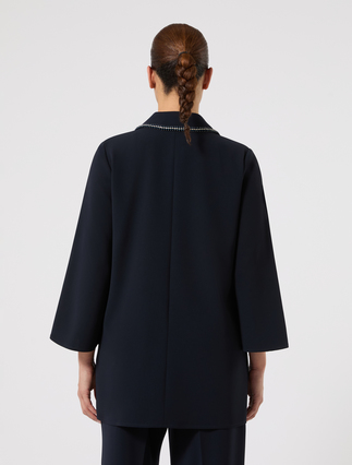 Embroidered cady tunic - MIDNIGHTBLUE - Marina Rinaldi - 4