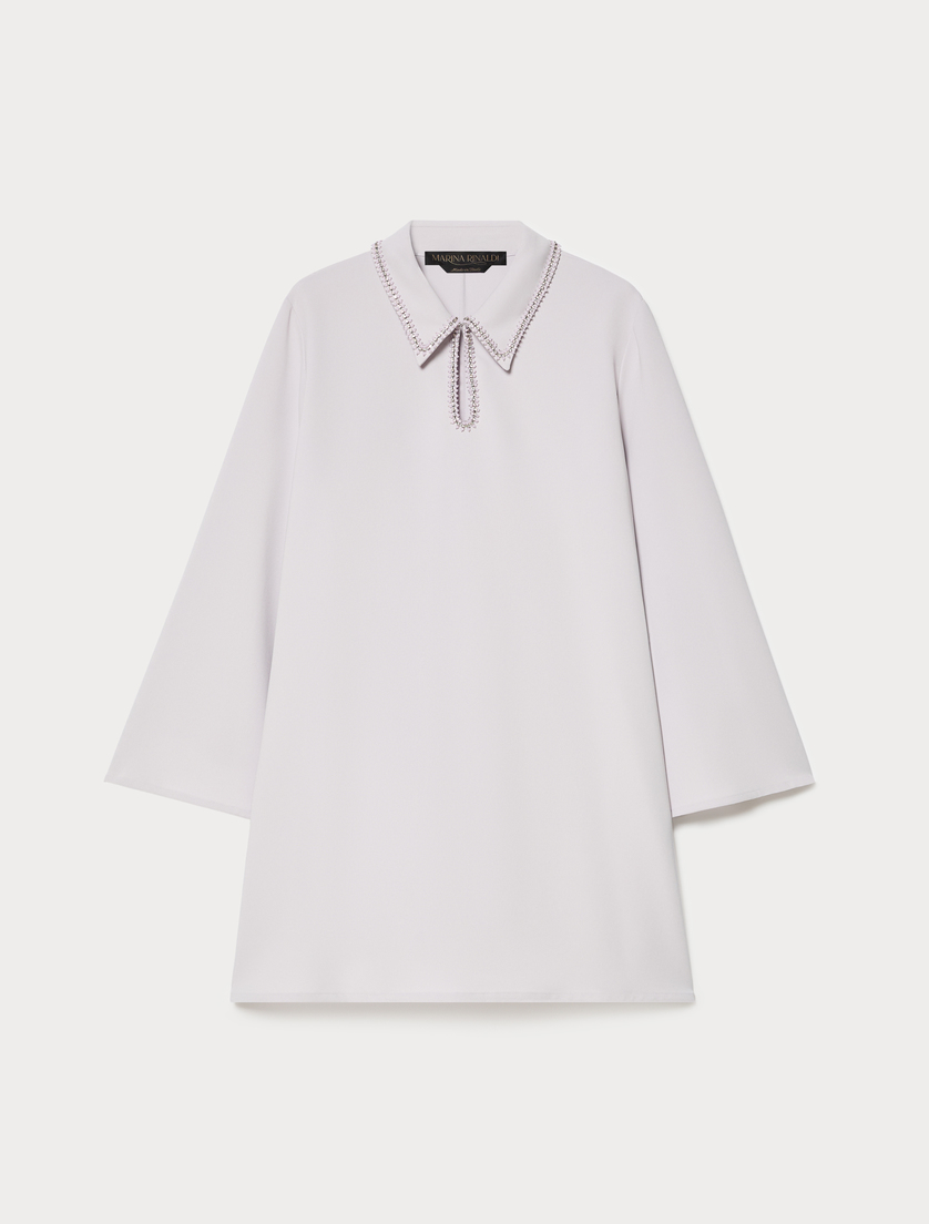 Embroidered cady tunic - LAVENDER - Marina Rinaldi