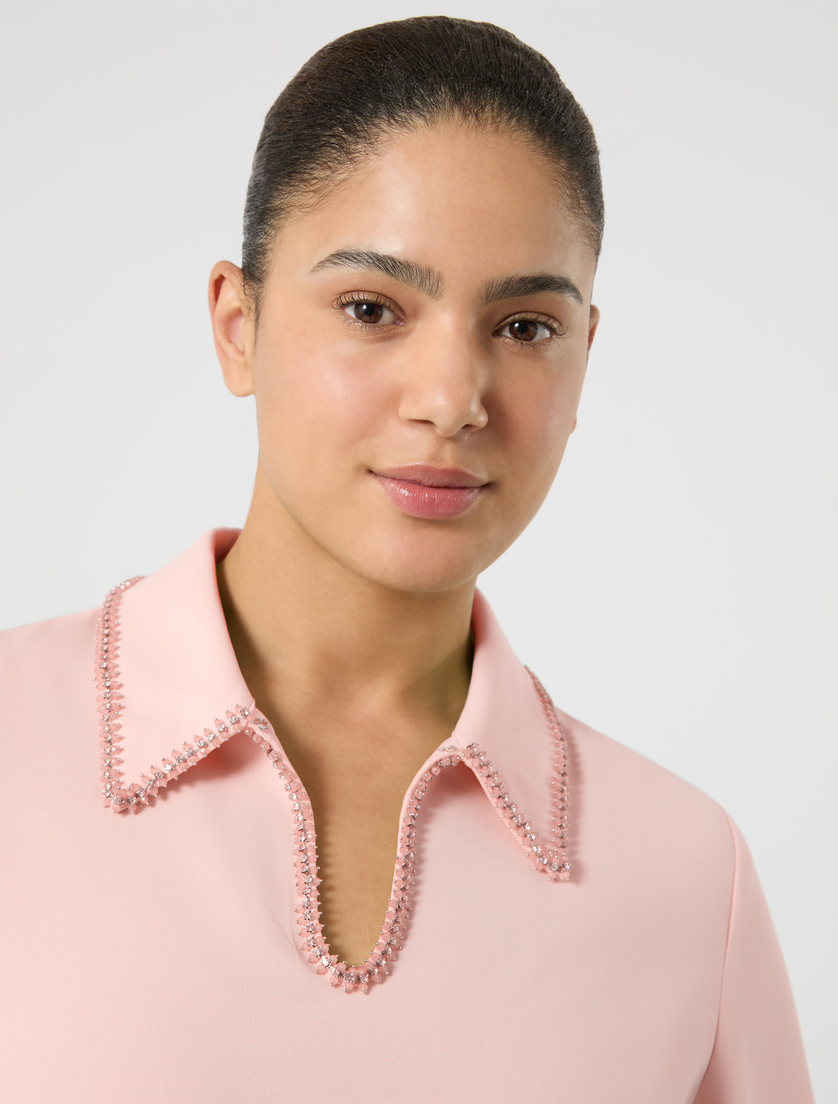 Casacca in cady con ricamo - ROSA - Marina Rinaldi - 5