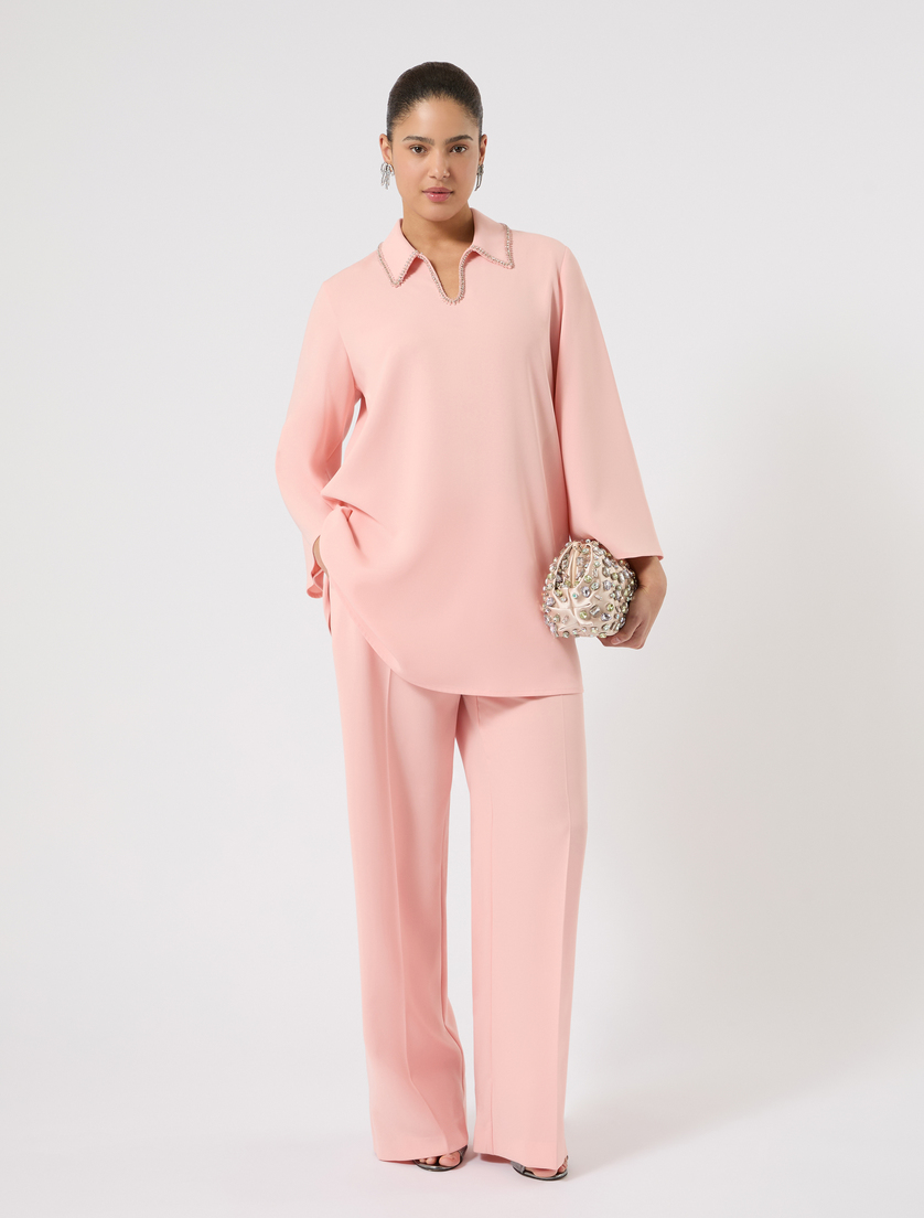 Casacca in cady con ricamo - ROSA - Marina Rinaldi - 2