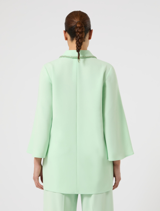 Embroidered cady tunic - PASTEL GREEN - Marina Rinaldi - 4