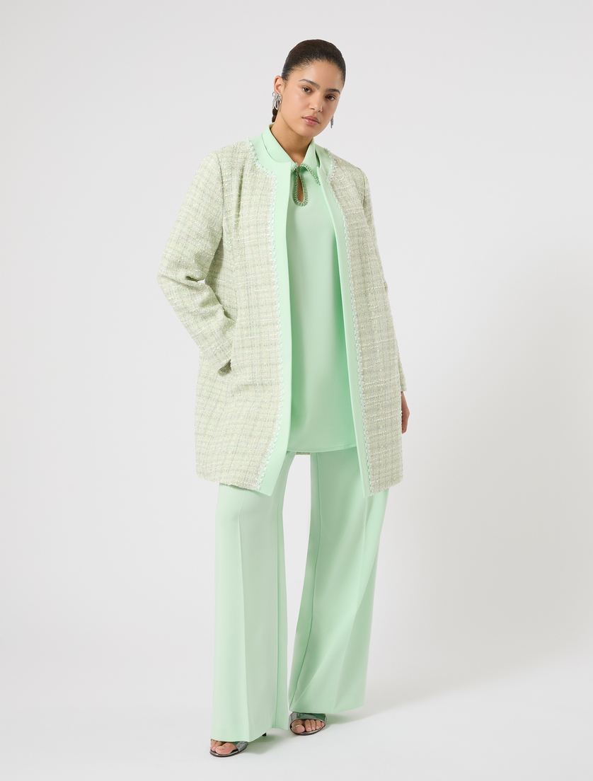 Casacca in cady con ricamo - VERDE PASTELLO - Marina Rinaldi - 2
