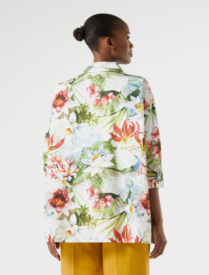 Cotton poplin tunic - WHITE - Marina Rinaldi - 4