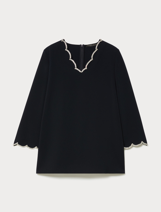 Embroidered cady tunic - Marina Rinaldi
