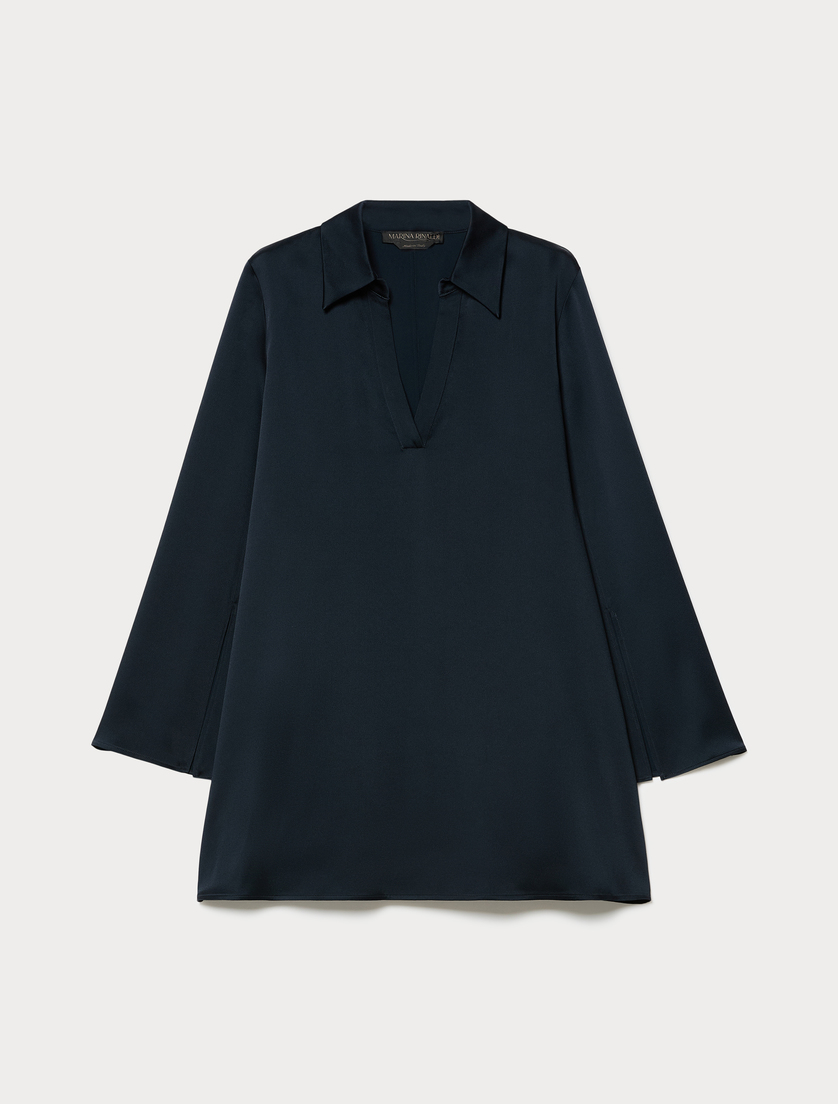 Crepe envers satin tunic - MIDNIGHTBLUE - Marina Rinaldi