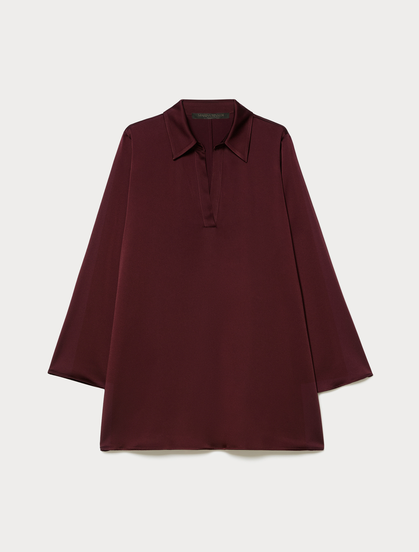 Crepe envers satin tunic - RED PURPLE - Marina Rinaldi