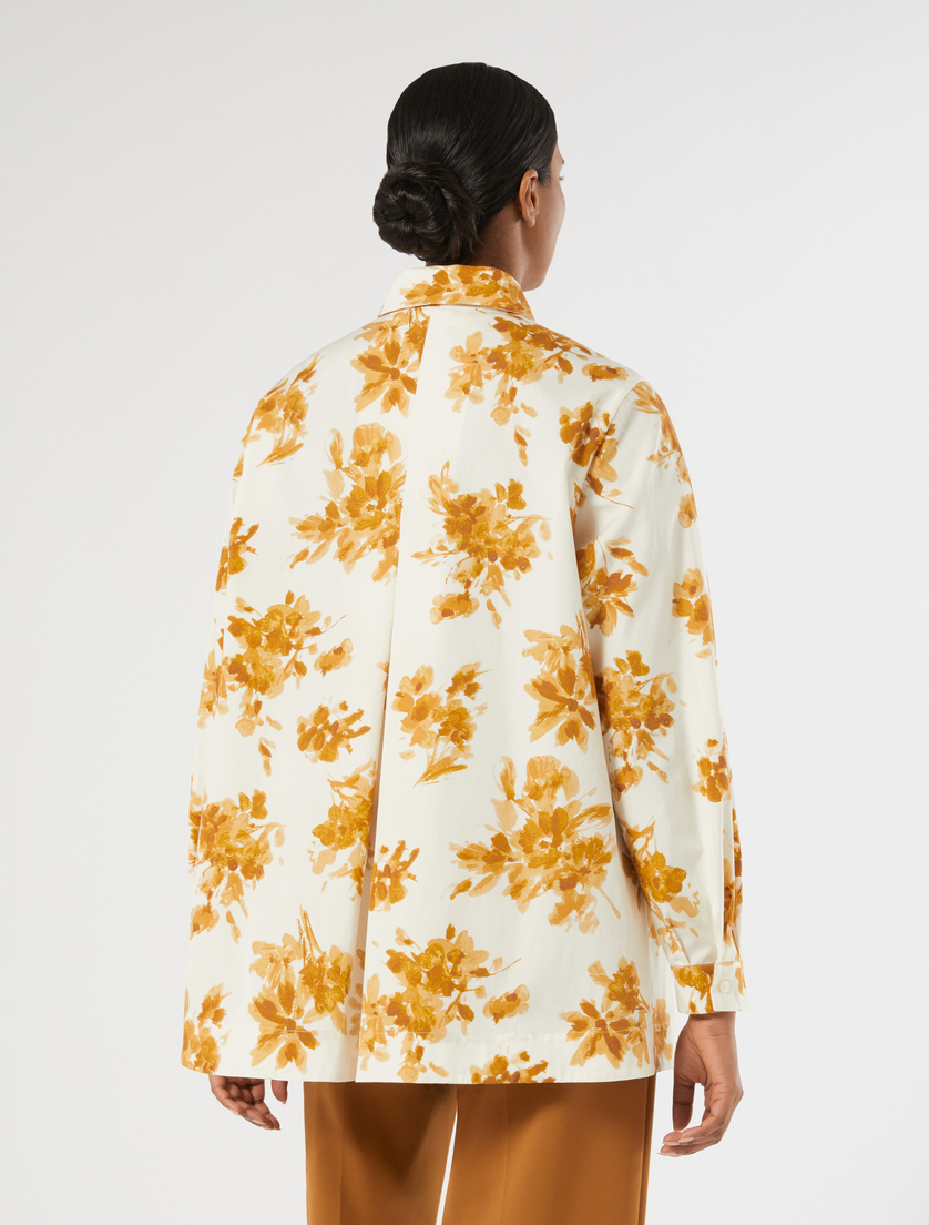 Printed poplin shirt - BROWN WHITE GOLD - Marina Rinaldi - 4