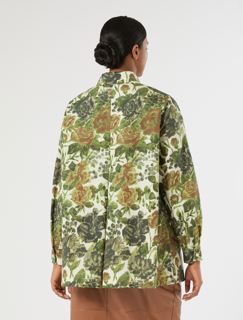 Printed poplin shirt - IVORY - Marina Rinaldi - 4