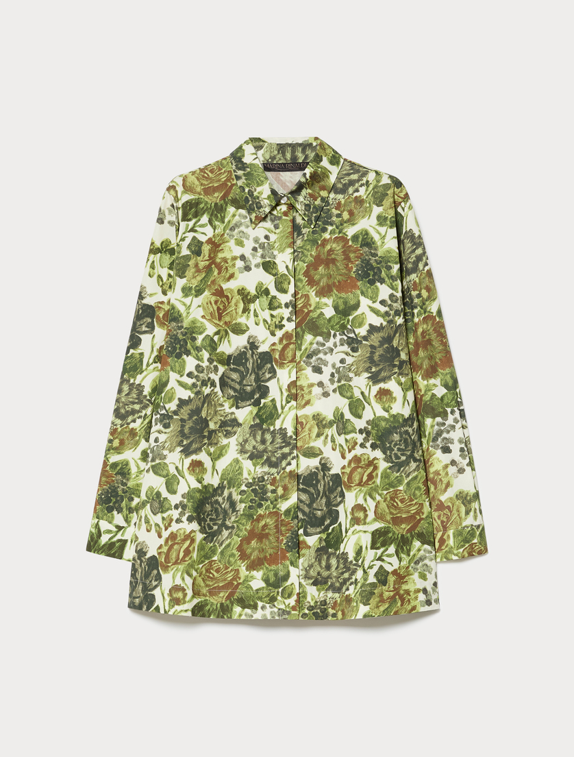 Printed poplin shirt - IVORY - Marina Rinaldi