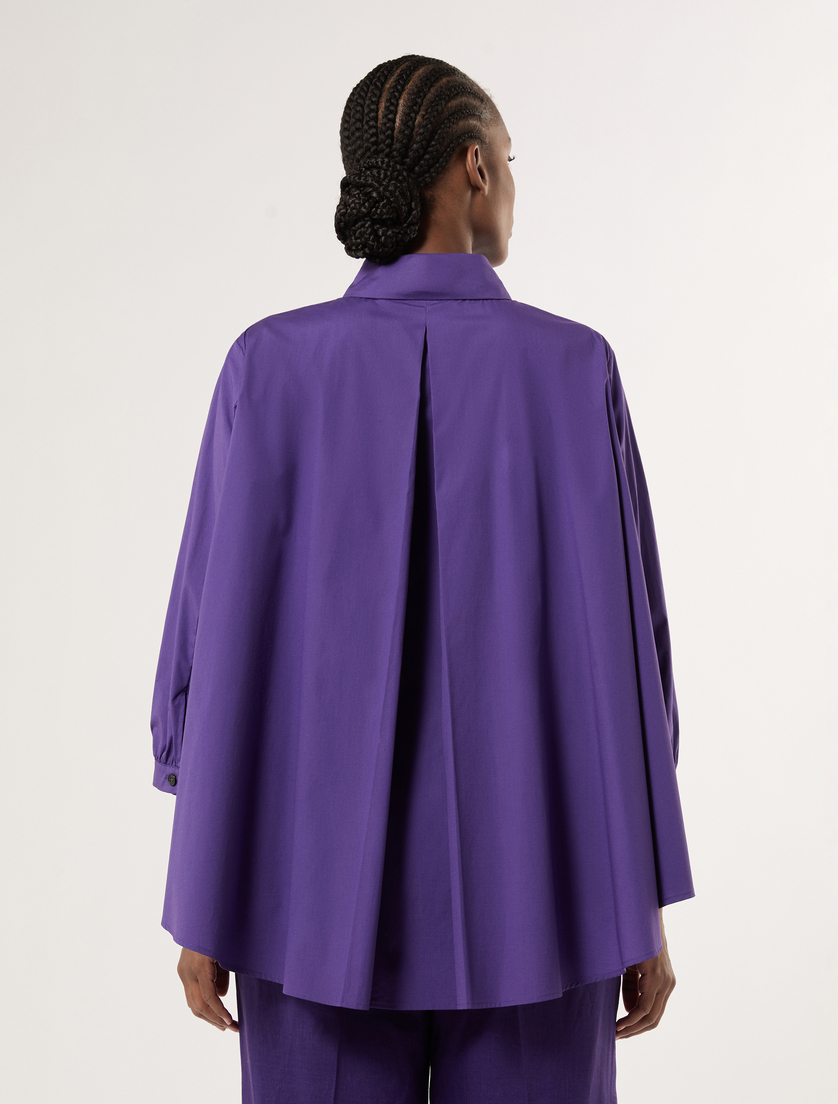 Cotton poplin tunic - PURPLE - Marina Rinaldi - 4