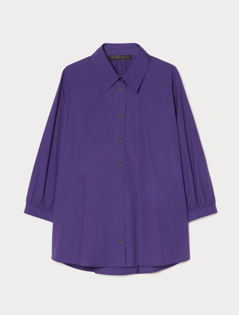 Cotton poplin tunic - PURPLE - Marina Rinaldi
