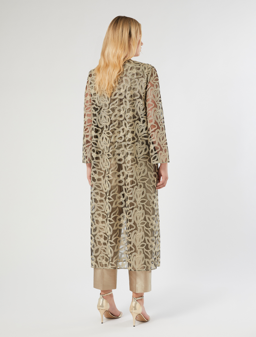 Embroidered tulle tunic - BLACK - Marina Rinaldi - 4