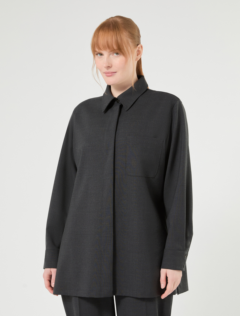 Pure woollen cloth tunic - DARK GREY - Marina Rinaldi - 3