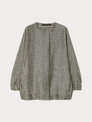 Giacca in lino tinto filo - Marina Rinaldi