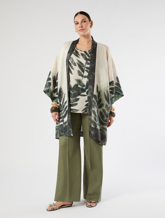 Casacca a kimono in tela di lino - Marina Rinaldi