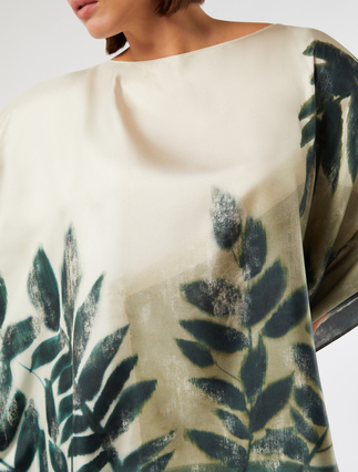 Silk twill tunic - OLIVE GREEN - Marina Rinaldi - 5