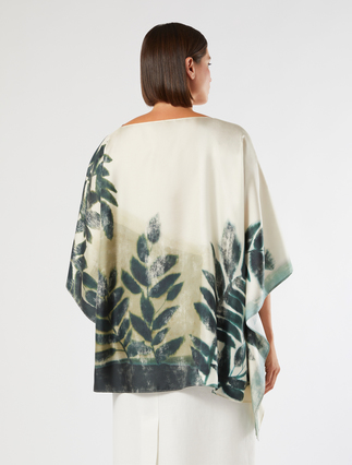 Silk twill tunic - OLIVE GREEN - Marina Rinaldi - 4
