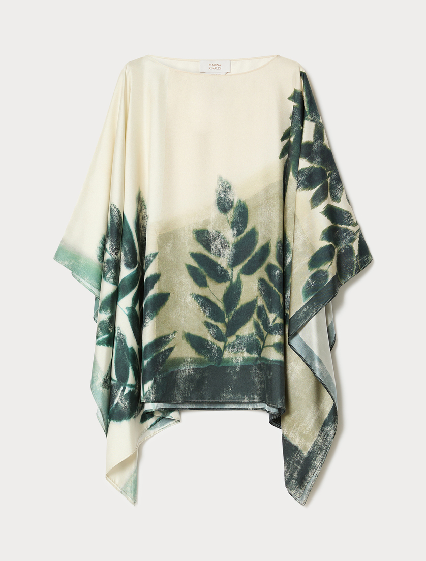 Casacca in twill di seta - VERDE OLIVA - Marina Rinaldi