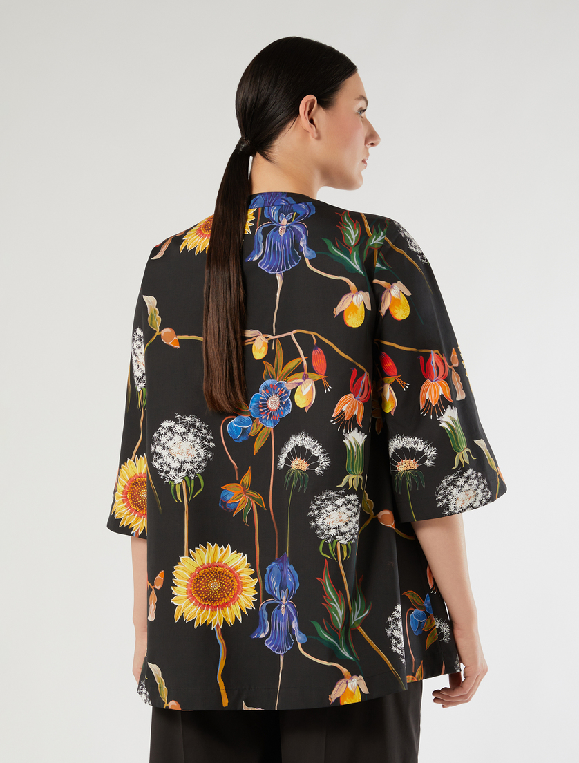 Cotton poplin tunic - BLACK - Marina Rinaldi - 4