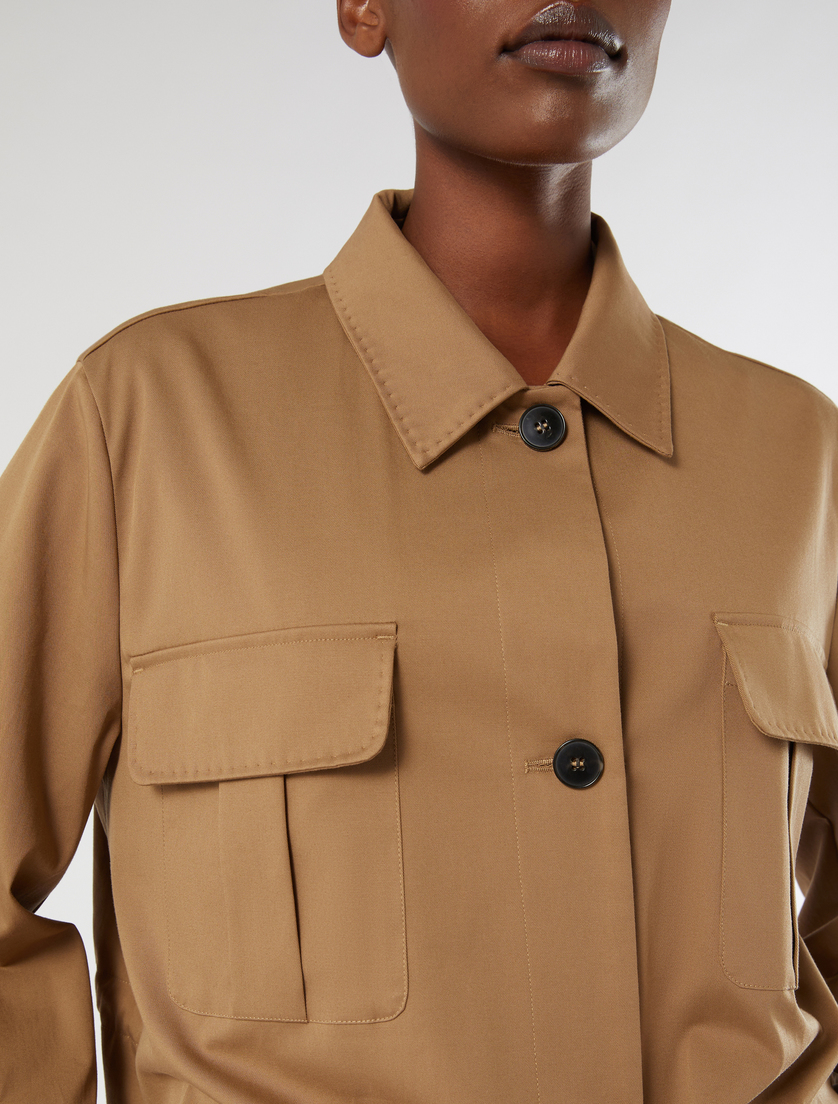 Tunika z gabardyny bawełnianej - BEŻOWY CIENIOWANY - Marina Rinaldi - 5