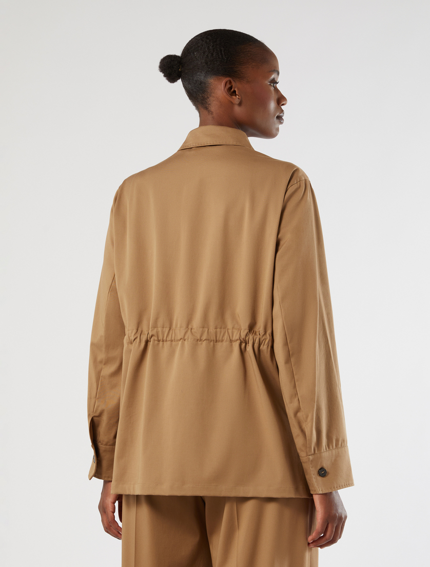 Tunika z gabardyny bawełnianej - BEŻOWY CIENIOWANY - Marina Rinaldi - 4