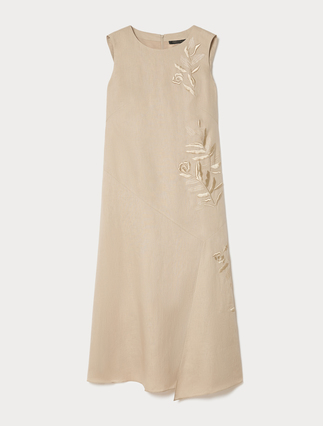 Embroidered linen dress - Marina Rinaldi