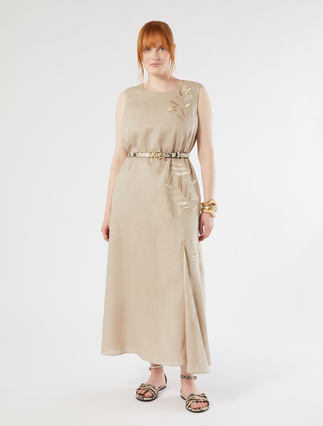 Embroidered linen dress - Marina Rinaldi