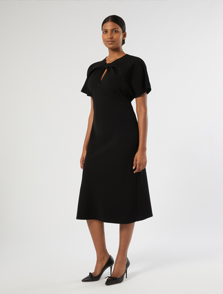 Kleid aus Cady - SCHWARZ