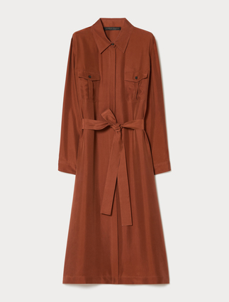 Silk Habotai shirt dress - Marina Rinaldi