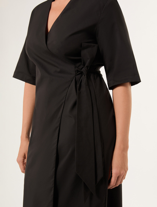 Cotton poplin dress - BLACK - Marina Rinaldi - 5