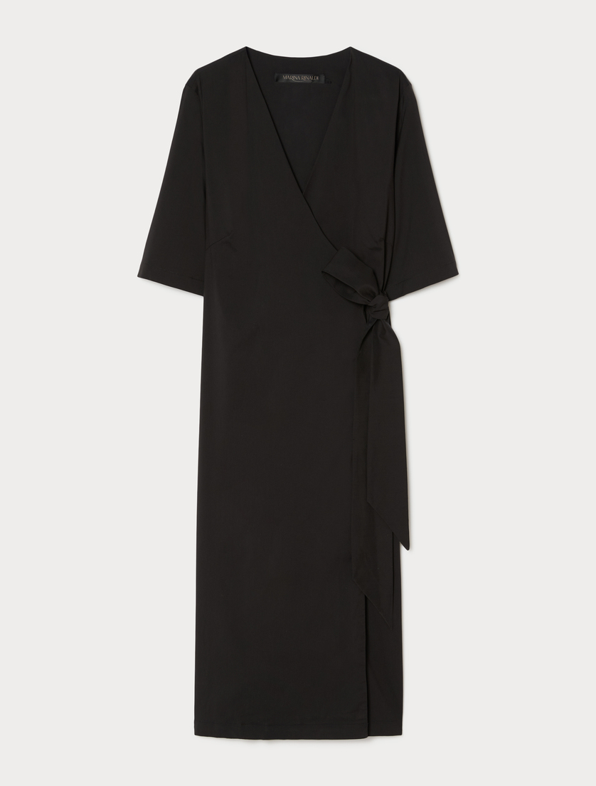 Cotton poplin dress - BLACK - Marina Rinaldi