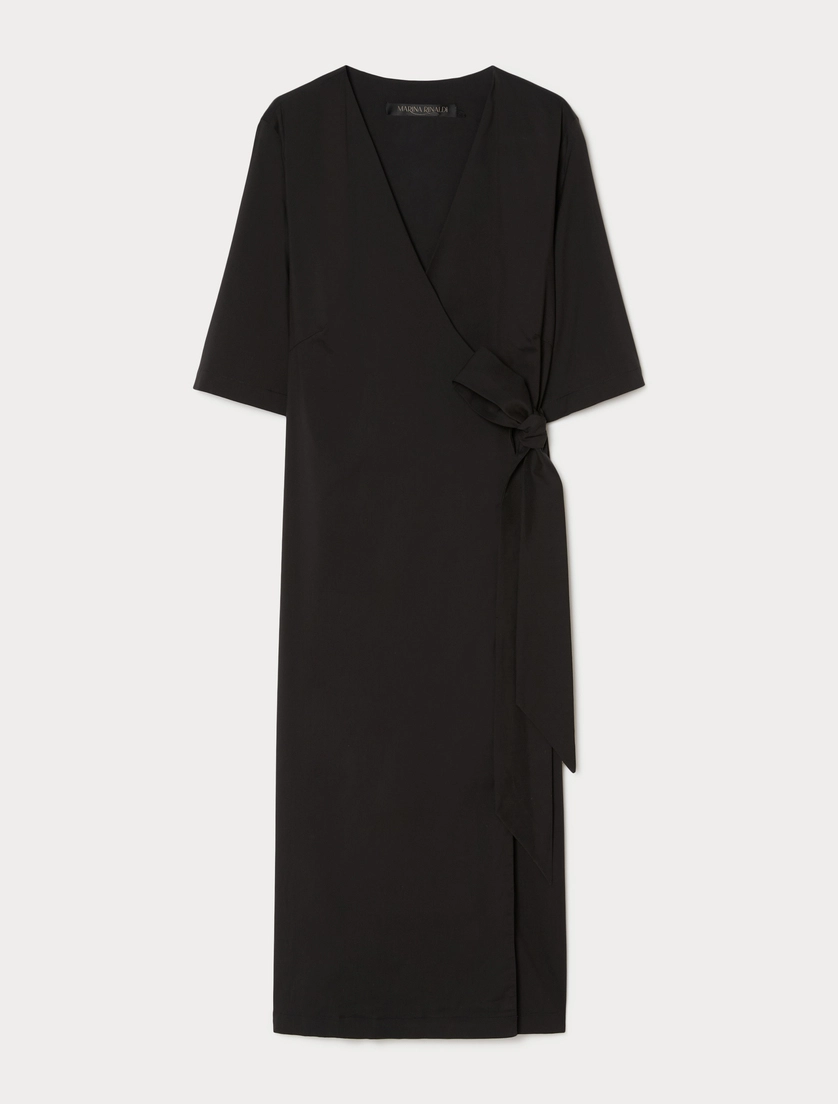 Cotton poplin dress - BLACK - Marina Rinaldi