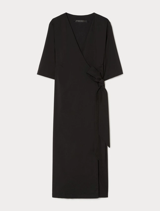 Cotton poplin dress - BLACK - Marina Rinaldi - 1