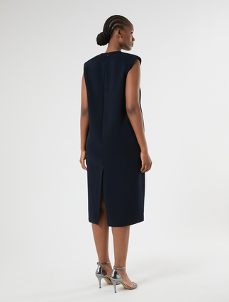 Embroidered cady dress - MIDNIGHTBLUE - Marina Rinaldi - 4