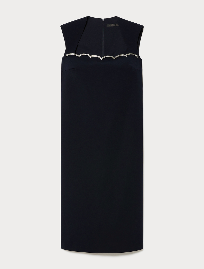 Abito in cady con ricamo - BLU NOTTE - Marina Rinaldi
