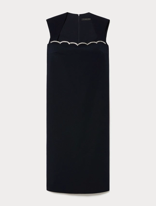 Embroidered cady dress - Marina Rinaldi