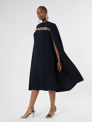 Embroidered cady dress - Marina Rinaldi