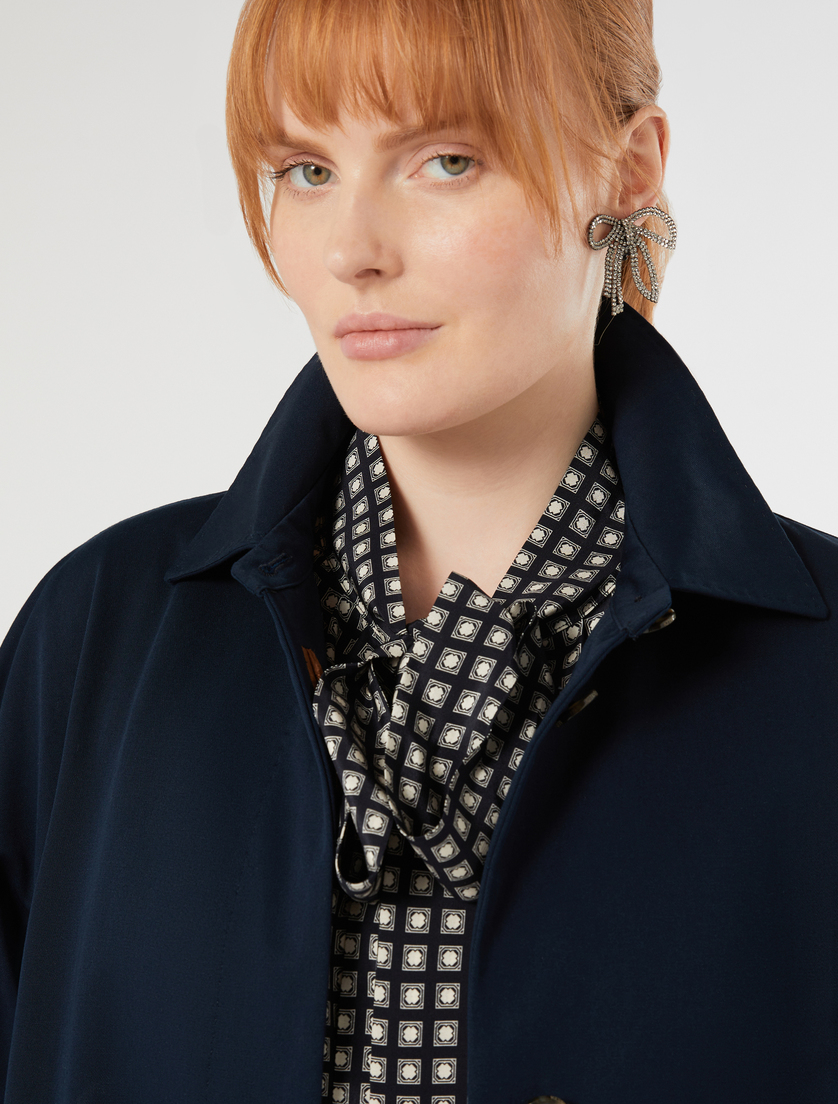 Silk crepe de chine dress - MIDNIGHTBLUE - Marina Rinaldi - 5