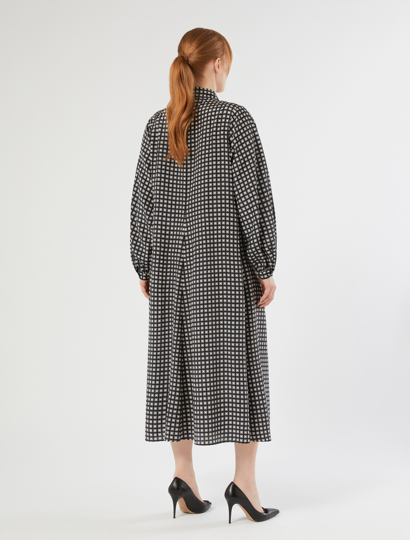 Silk crepe de chine dress - MIDNIGHTBLUE - Marina Rinaldi - 4