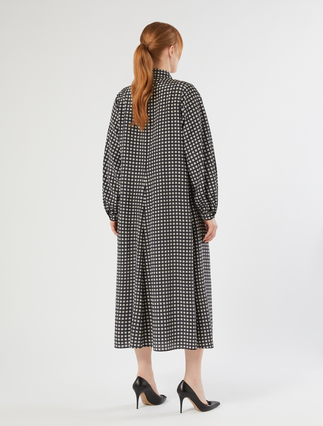 Silk crepe de chine dress - MIDNIGHTBLUE - Marina Rinaldi - 4